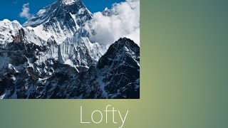 Lofty meaning in Telugu and English.