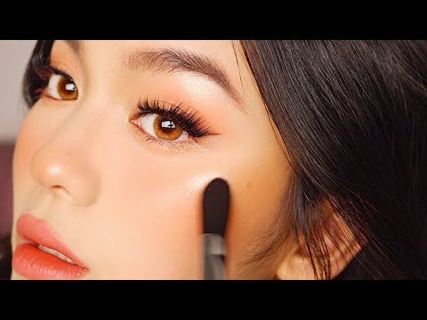 GOLDEN PEACH SUMMER MAKEUP 🍑