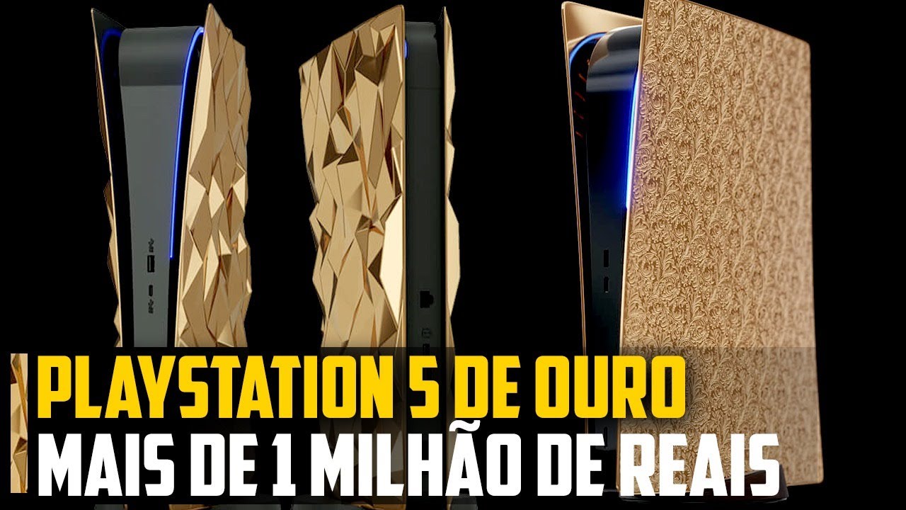 PlayStation 5 (PS5) ganha versão feita em ouro 18 quilates por US$ 500 mil