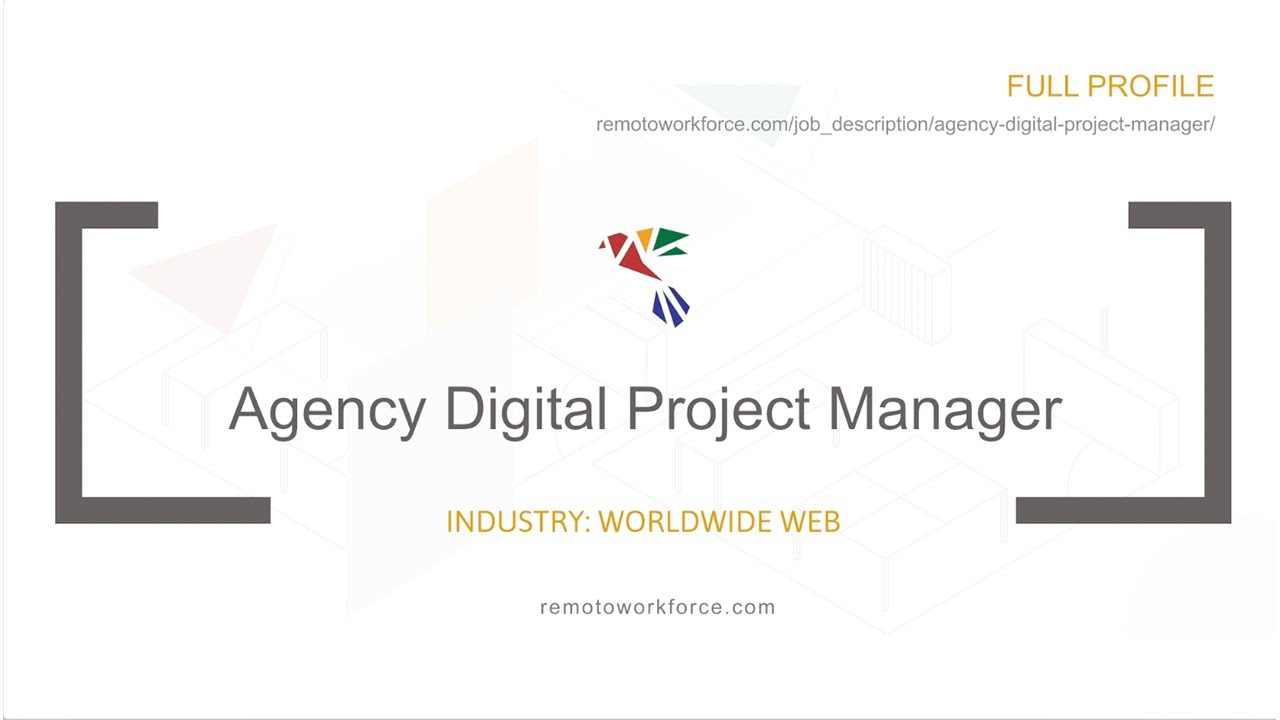 Agency Digital Project Manager – REMOTO WORKFORCE USA / CANADA / 2022