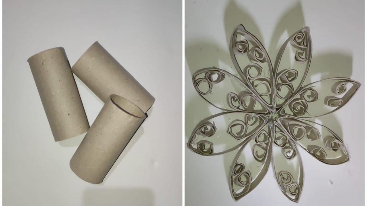 Beautiful Wall decoration idea/ Wall decoration with empty roll. YouTube