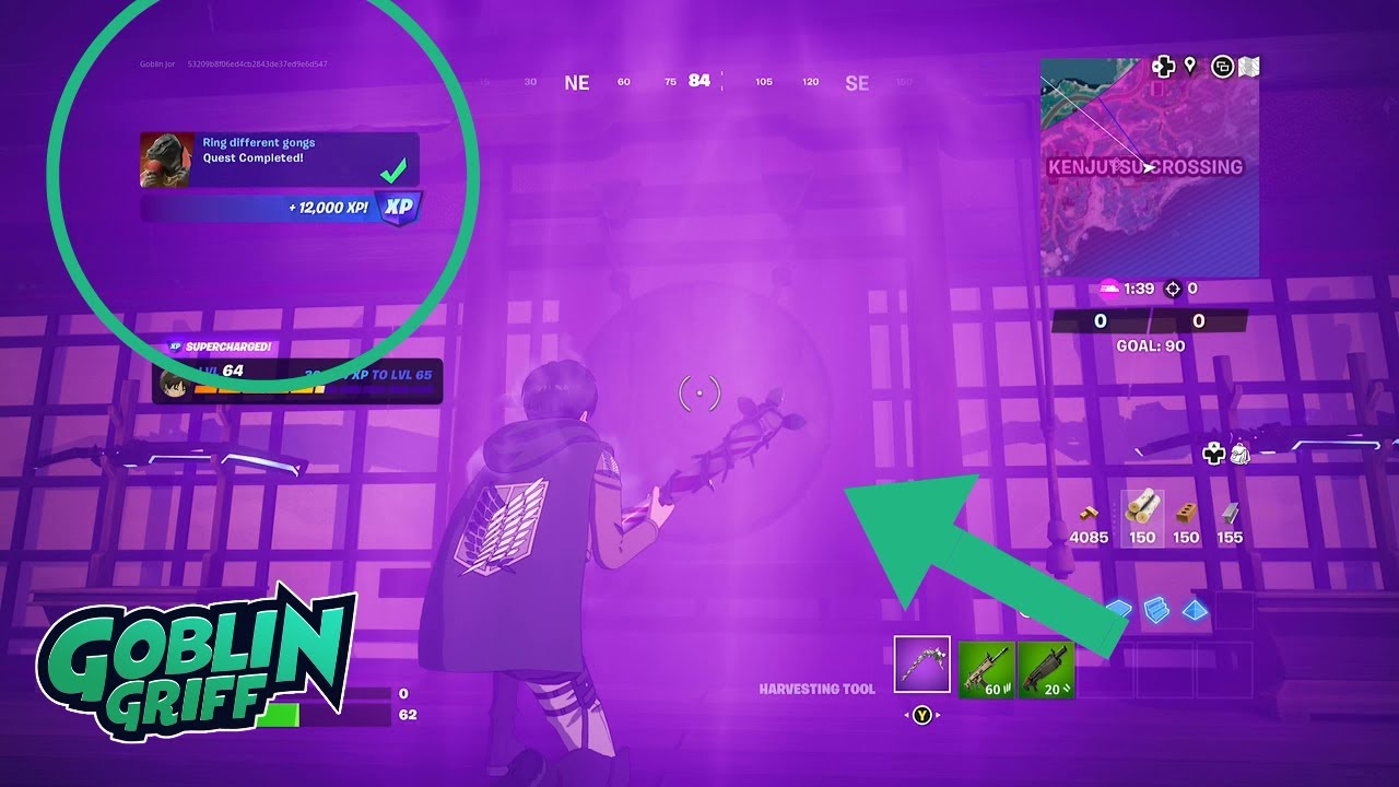 How to Ring Different Gongs Fortnite Week 6 Questline YouTube