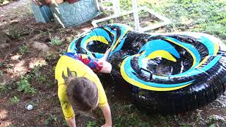HOMEMADE WATER SLIDE!