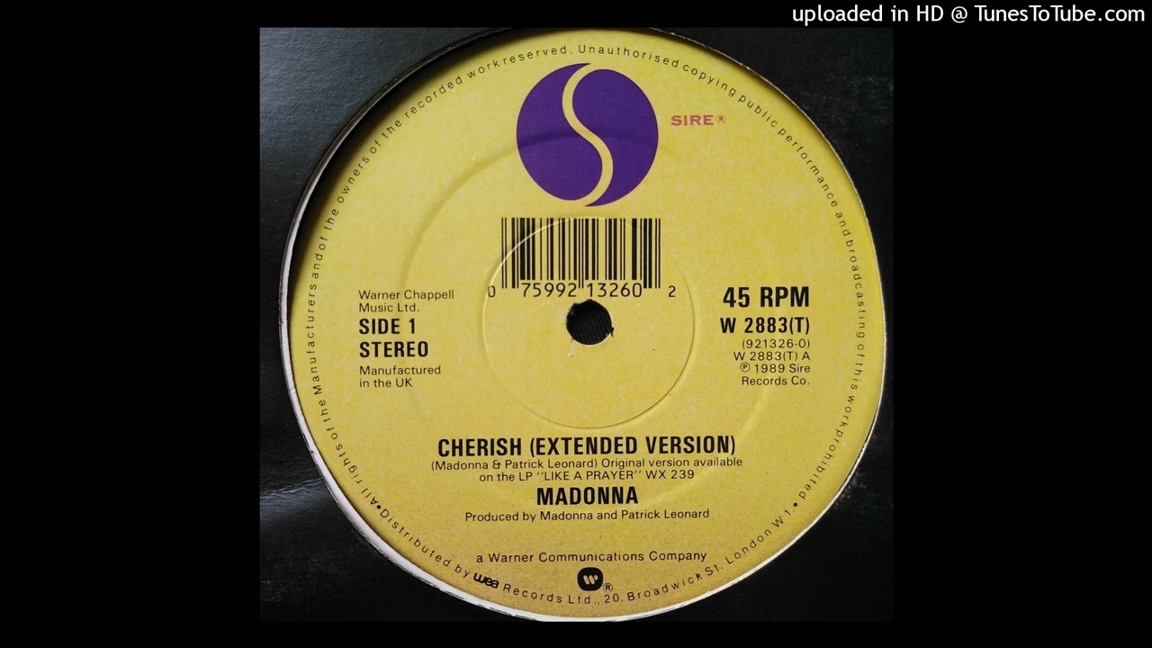 Madonna - Cherish (Extended Version) 1989 - YouTube