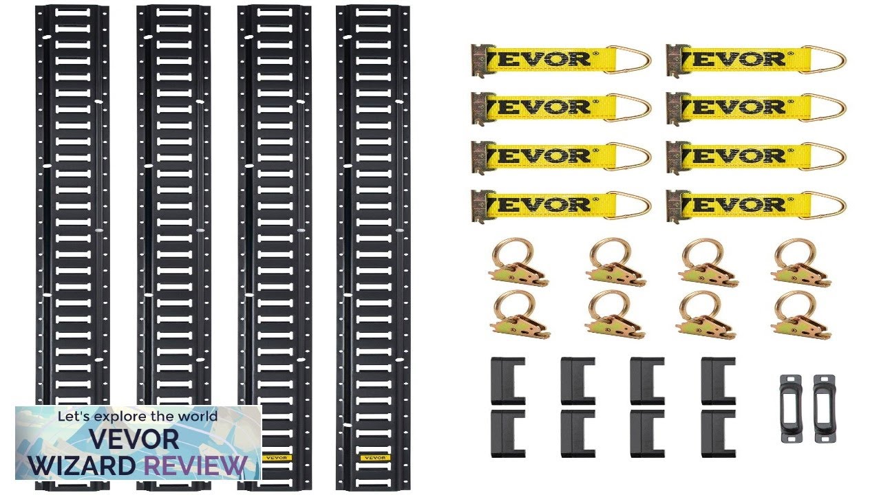 VEVOR E Track Tie-Down Rail Kit 30PCS 8FT E-Tracks Set Includes 4 Review