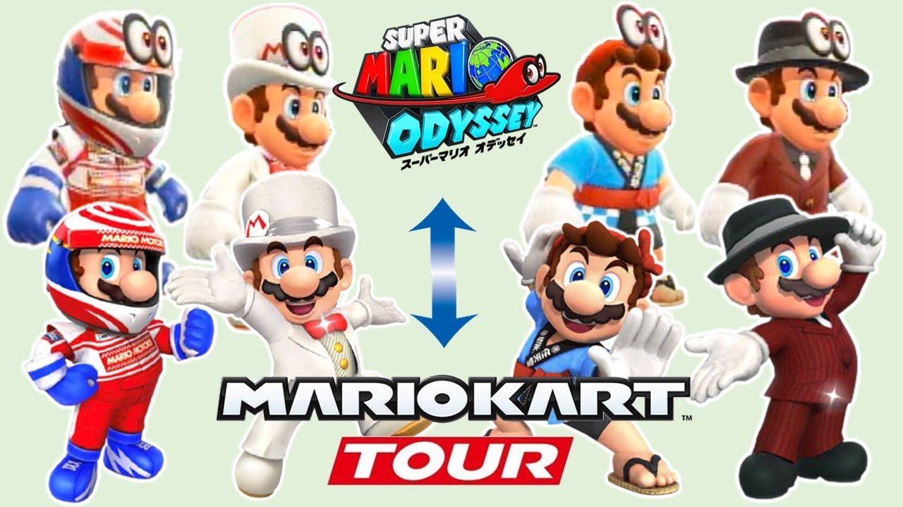 マリオカートツアー】【スーパーマリオオデッセイ】に登場する衣装と