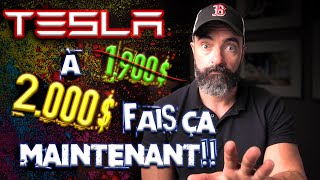 L'Action TESLA est NO LIMITE🚀! Fais Ça MAINTENANT avant qu'elle Passe 3000$