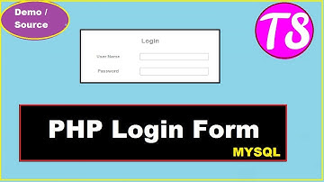 Php login from -Login system in PHP -Source code