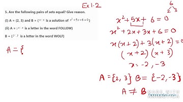 Q5. Ex1.2 Chapter-Sets Class 11 Maths NCERT SOLUTION