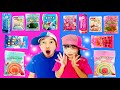 Pink vs Blue Food All New Japanese Daiso only Candy Challenge ピンクvsブルー ダイソーの新作お菓子オンリーチャレンジ