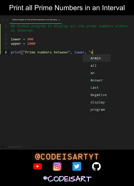 Print all Prime Numbers in an Interval in Python | Python Examples ...