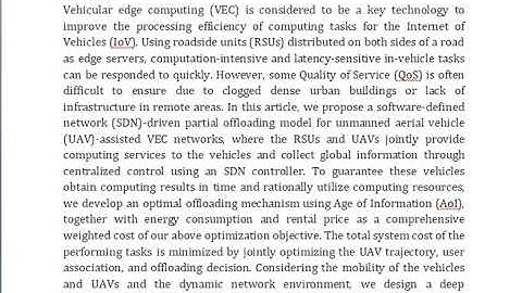 Deep Reinforcement Learning Based Computation Offloading in UAV Assisted Vehicular Edge Computing Ne