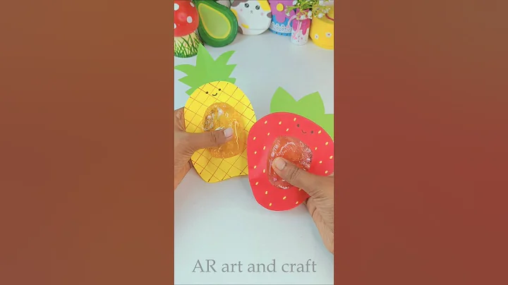 DIY cute slime squishy🍍#shorts #youtubeshorts #art #craft