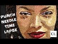 Punch Needle Embroidery Portrait - TIME LAPSE