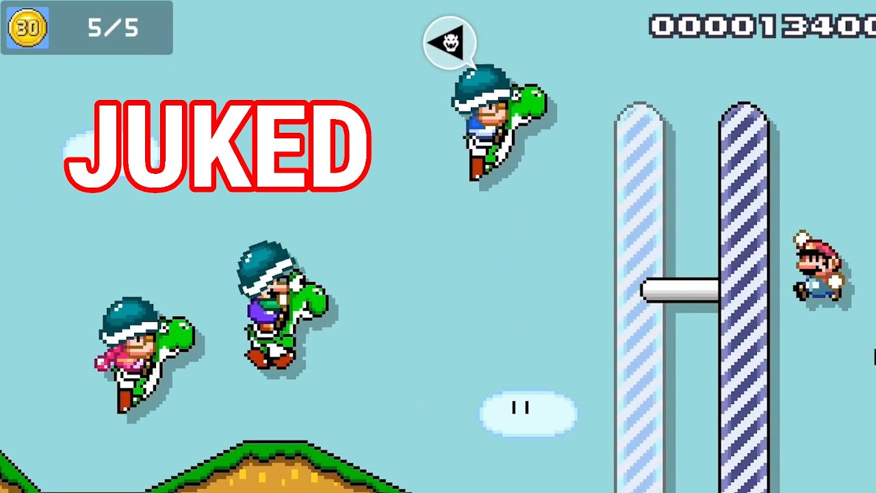 Breaking Ankles with HUGE Jukes — Mario Maker 2 Multiplayer Versus