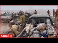 Ukrainian fighters trying to advance on muddy and snowy roads on front line