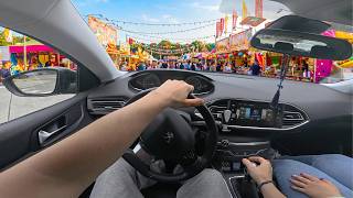 POV Driving to a Food Festival in Zurich | Peugeot 308 (156hp)
