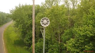 ASC T-128 siren test - drone video - Scriba, NY 6/6/23