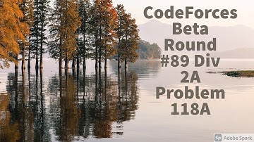 Codeforces Beta Round #89 Div 2A Problem 118A