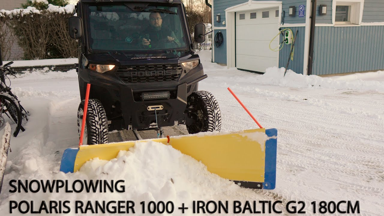 Snowplowing 💪 Polaris Ranger 1000 + Iron Baltic G2 1800
