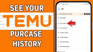 How Do I See My Purchase History on Temu | Find your Orders