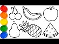 How to draw fruits  easy drawing and painting fruits  ks art