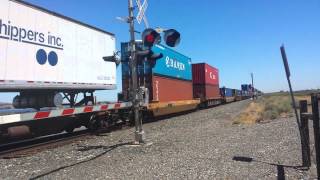 UP 7460 WB with a Nice crew part 1 of 2