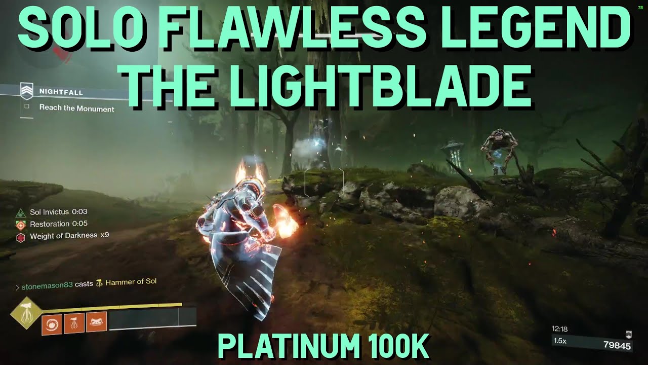 Solo Flawless Legend | The Lightblade Weekly 100k | Titan | Destiny 2 | The Witch Queen | Season 18