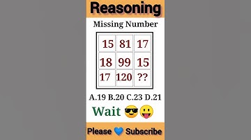 Missing Number Reasoning 😆 | Puzzle | #maths #shorts