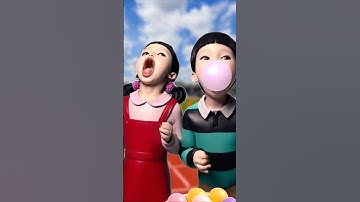 Squid Game AI Edible Bubblegum balls ASMR #squidgame #squidgame2 #squidgame3 #asmr #ai