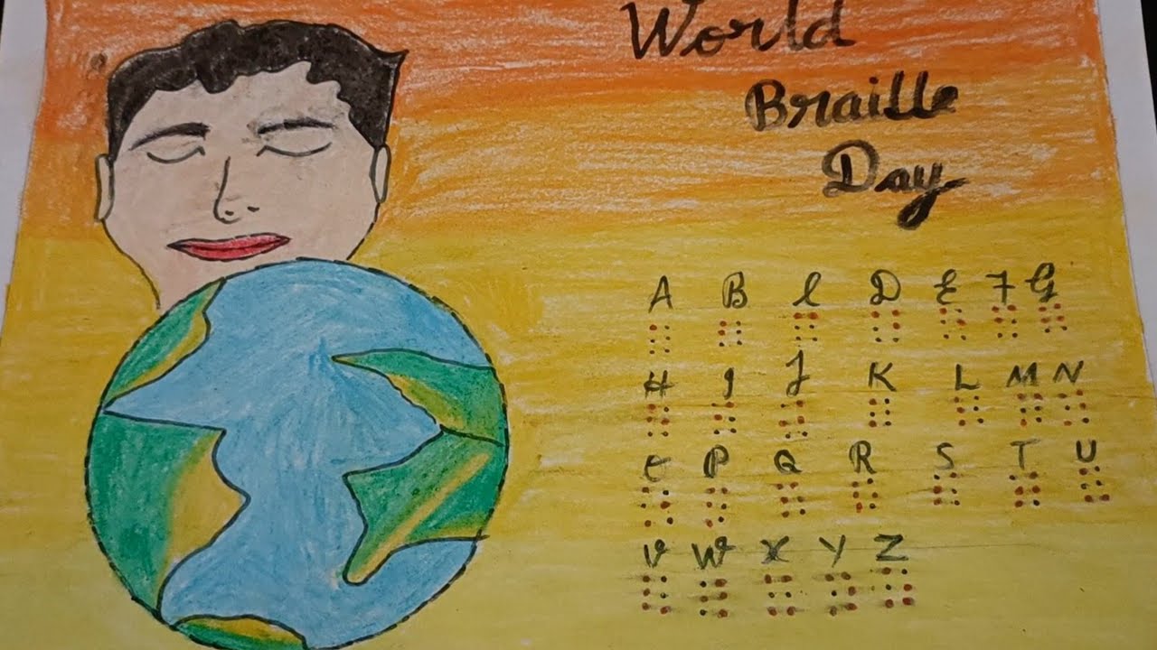 world braille day drawing|braille day craft|braille language writing|Mirzas world EP184