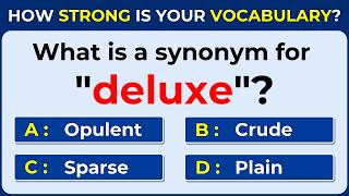 How Strong Is Your Vocabulary? Can You Score 30/30? 98% Cannot! Synonyms | #challenge 63