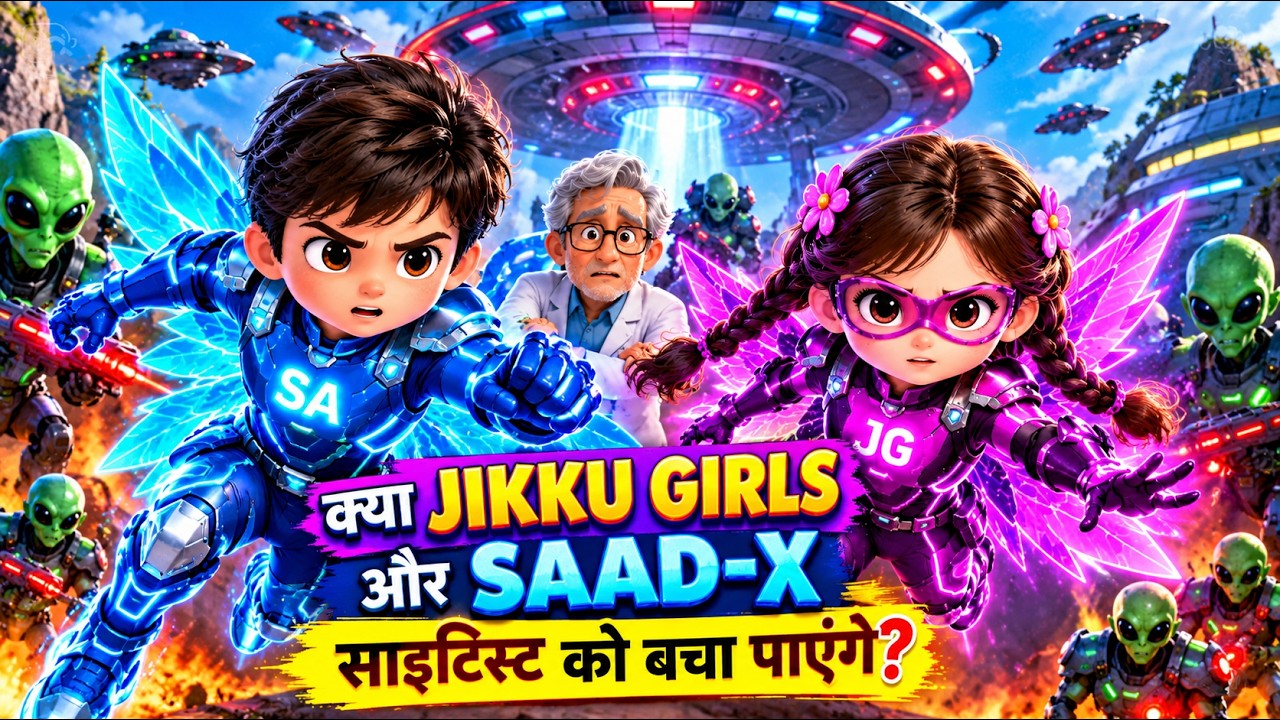 SAAD-X & JIKKU GIRLS vs ALIENS 👽| Super Power UFO Rescue Mission 🚀 | 3D ...