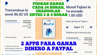 Gana $6.82 y $1 Dólar Usando estas 2 APLICACIONES!! 🤑 Las MEJORES APPS Para GANAR DINERO a PAYPAL