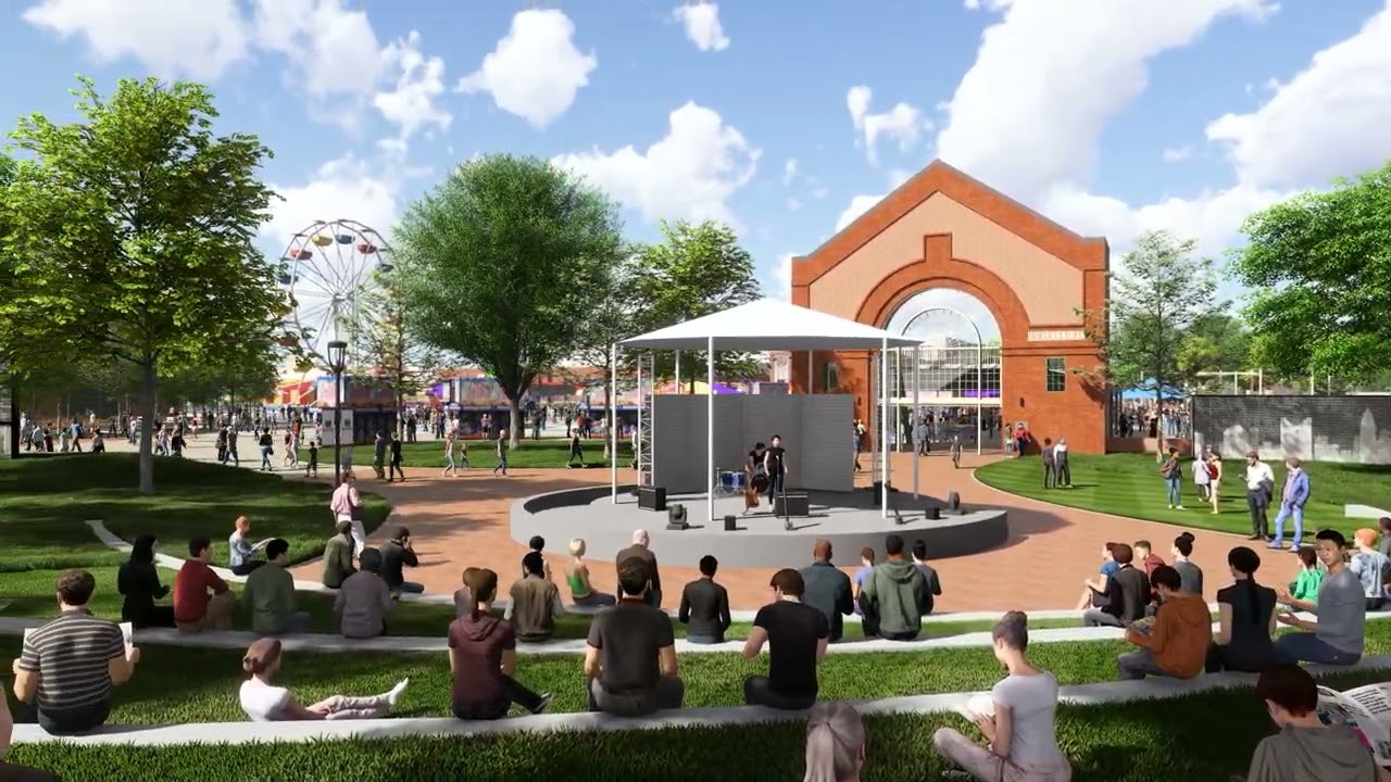 Future View of the Town Square at the Ohio Expo Center & State Fairgrounds