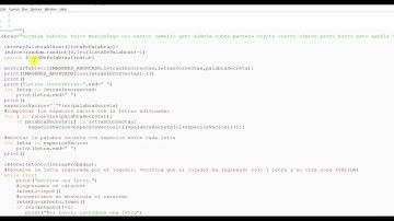 18 Python AHORCADO video juego parte 6