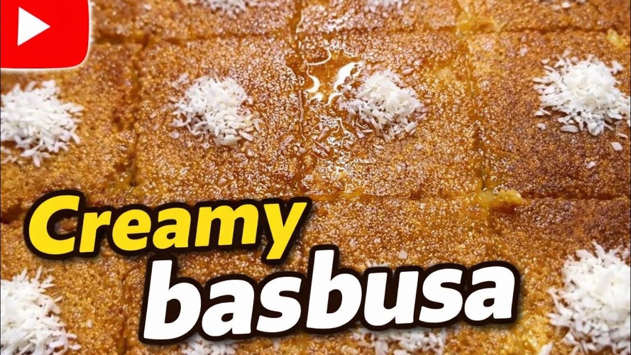 بسبوسة بالقشطة بطعم فاخر🍰 | Creamy Basbousa with Rich Flavor, Easy & Perfect Dessert 🍰