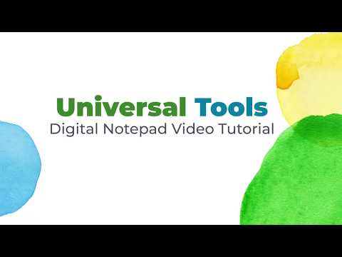 Universal Tools: Digital Notepad