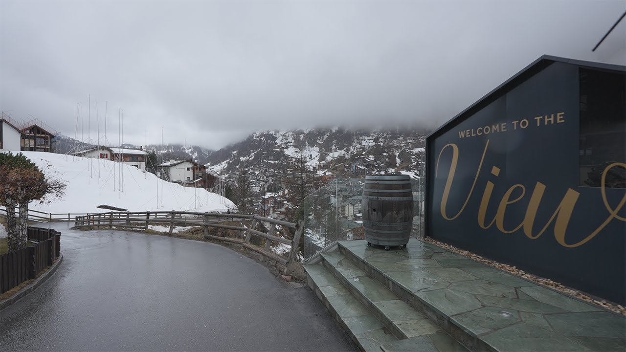 Walking in the rain in Zermatt along the Mattervispa