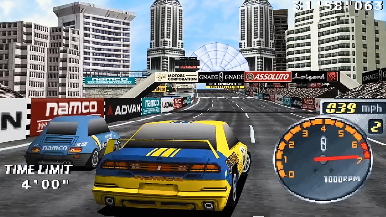 Rage Racer (PS1) - Over Pass City - Class 2 Gameplay [4K 60fps] - YouTube