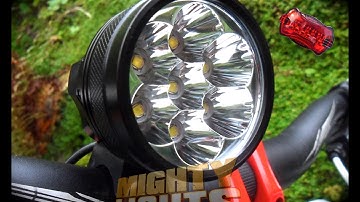 7* CREE LED XML-T6 MTB mountain bike lights front head light set demo/review