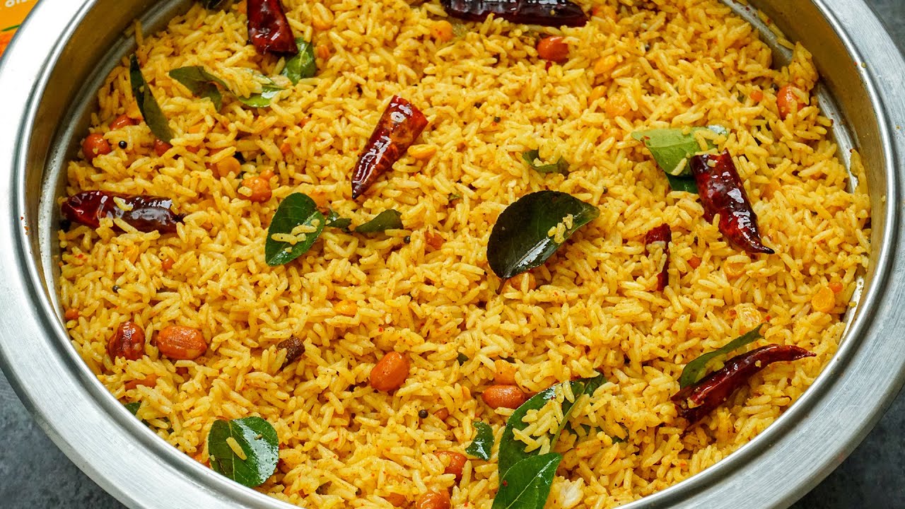Tamarind Rice           Prasadam Pulihora Recipe In Telugu