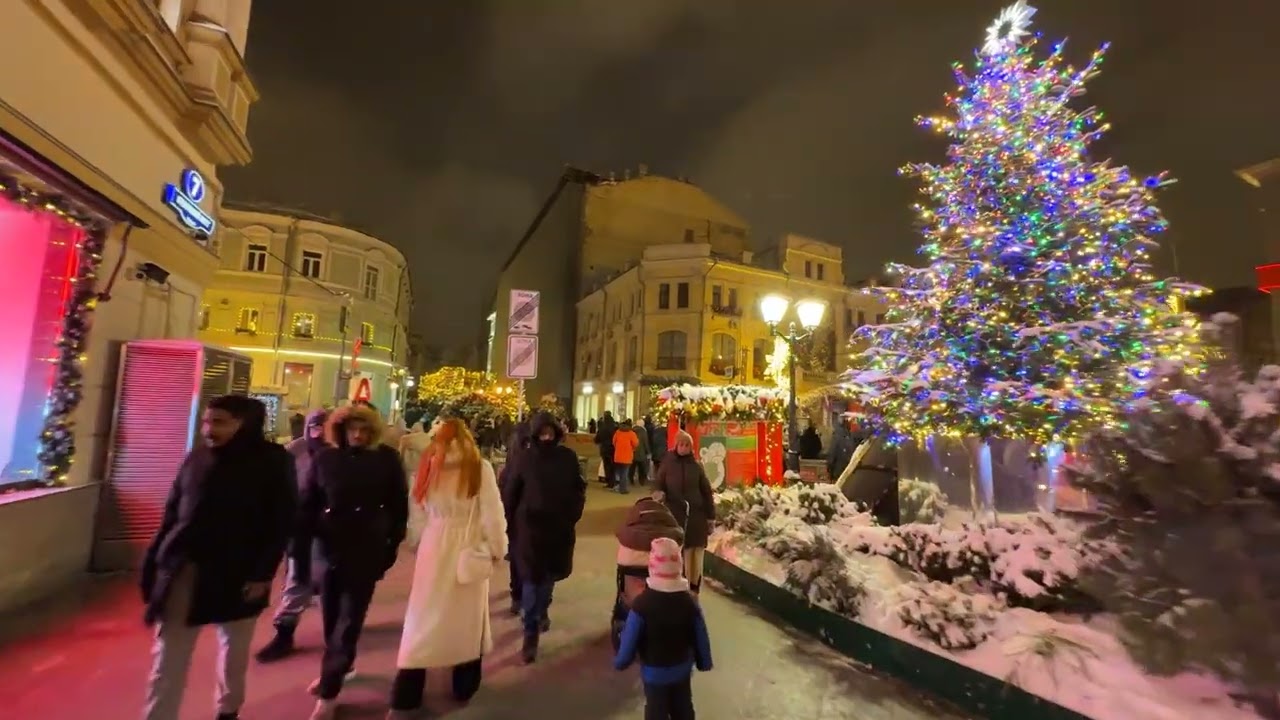 #Россия 🇷🇺 #Москва Камергерский переулок | улица Кузнецкий Мост | ночное сияющее небо Москвы.