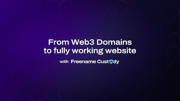 From Web3 Domains to Fully Working Websites