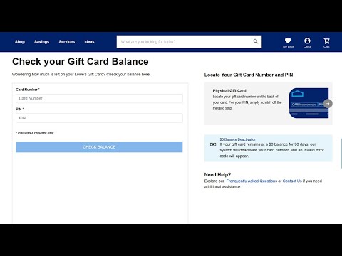 How to Check Lowes Gift Card Balance