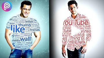 WORD CLOUD TYPOGRAPHY | PICSART Editing | PICSART Tutorial