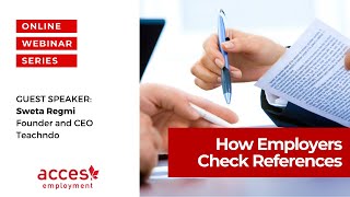 How Employers Check References