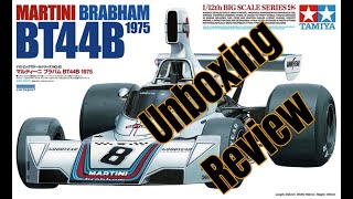 Tamiya 1/12 Scale Martini Brabham BT44B Formula 1 Car Unboxing and Review 