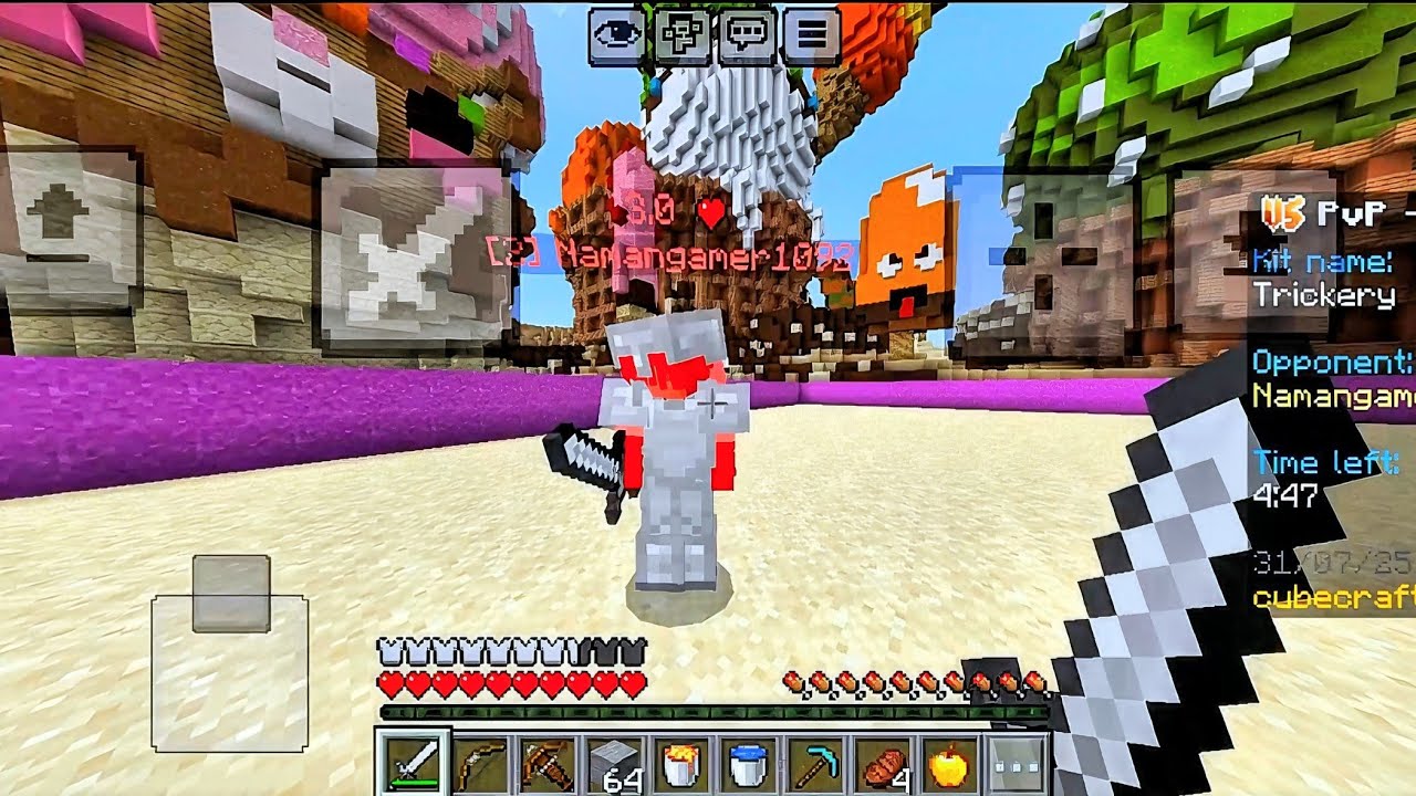 minecraft ☠️ pvp mobile gamepl - YouTube
