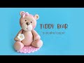 Learn how to make a cute and easy Teddy Bear cupcake fondant topper (weights &amp; tools included)